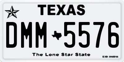 TX license plate DMM5576