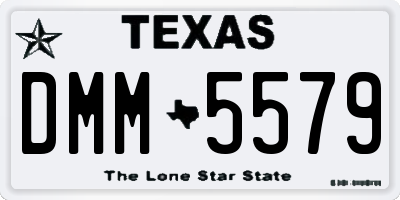 TX license plate DMM5579