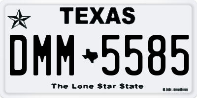 TX license plate DMM5585