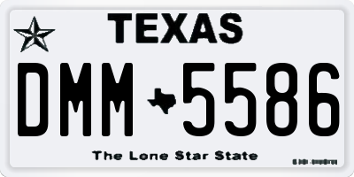 TX license plate DMM5586