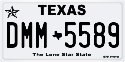 TX license plate DMM5589