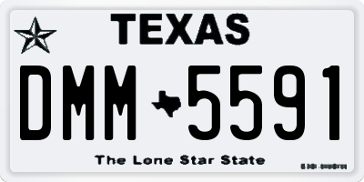 TX license plate DMM5591