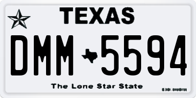 TX license plate DMM5594