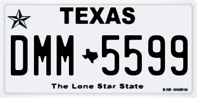 TX license plate DMM5599