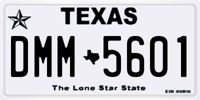 TX license plate DMM5601