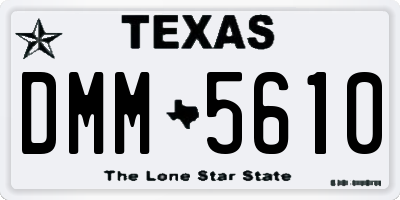 TX license plate DMM5610