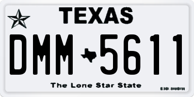 TX license plate DMM5611