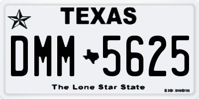 TX license plate DMM5625