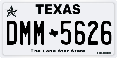 TX license plate DMM5626