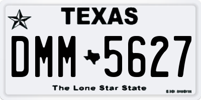 TX license plate DMM5627