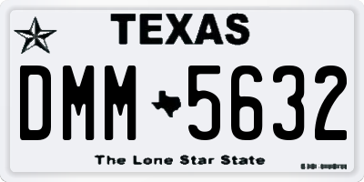 TX license plate DMM5632