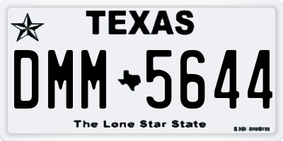 TX license plate DMM5644