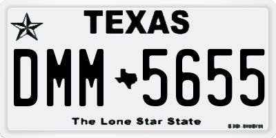 TX license plate DMM5655