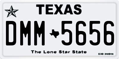 TX license plate DMM5656