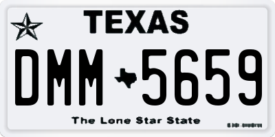 TX license plate DMM5659