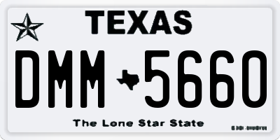 TX license plate DMM5660