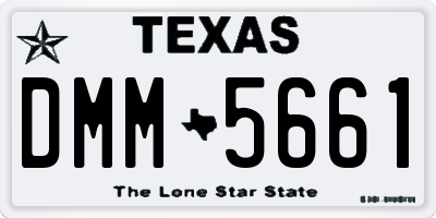 TX license plate DMM5661