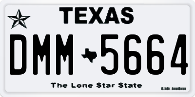 TX license plate DMM5664