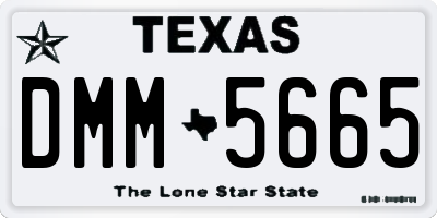 TX license plate DMM5665