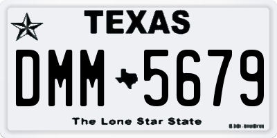 TX license plate DMM5679