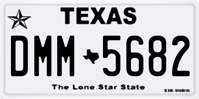 TX license plate DMM5682