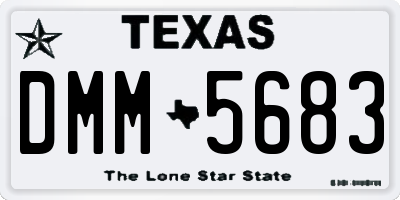 TX license plate DMM5683