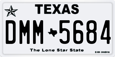 TX license plate DMM5684