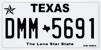 TX license plate DMM5691