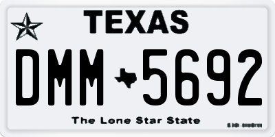 TX license plate DMM5692