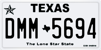 TX license plate DMM5694