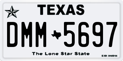 TX license plate DMM5697