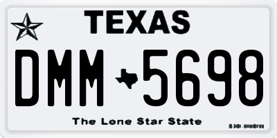 TX license plate DMM5698