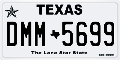 TX license plate DMM5699