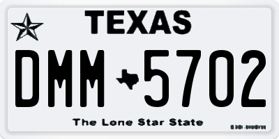 TX license plate DMM5702