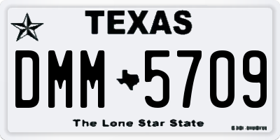 TX license plate DMM5709