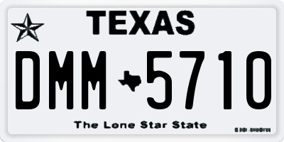 TX license plate DMM5710