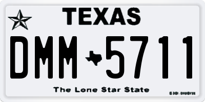 TX license plate DMM5711