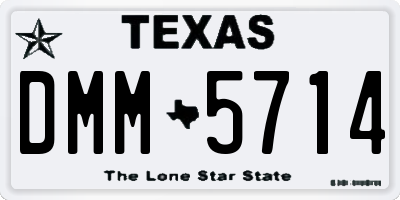 TX license plate DMM5714