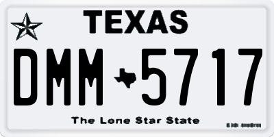 TX license plate DMM5717