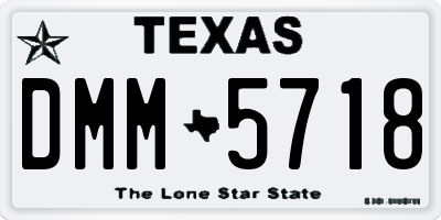 TX license plate DMM5718