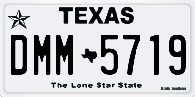 TX license plate DMM5719