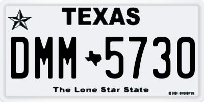 TX license plate DMM5730