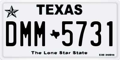 TX license plate DMM5731