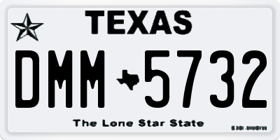 TX license plate DMM5732