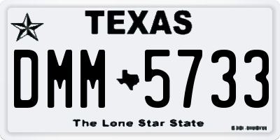 TX license plate DMM5733