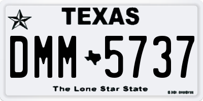 TX license plate DMM5737