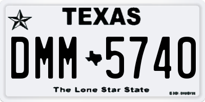 TX license plate DMM5740