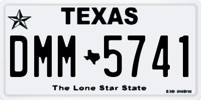 TX license plate DMM5741