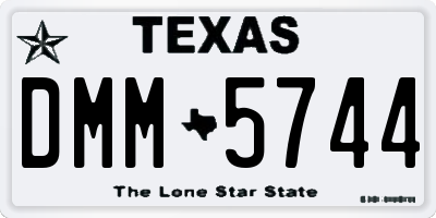 TX license plate DMM5744