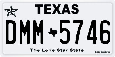 TX license plate DMM5746